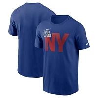 T-shirt essentiel local des Giants de New York Royal Nike pour homme