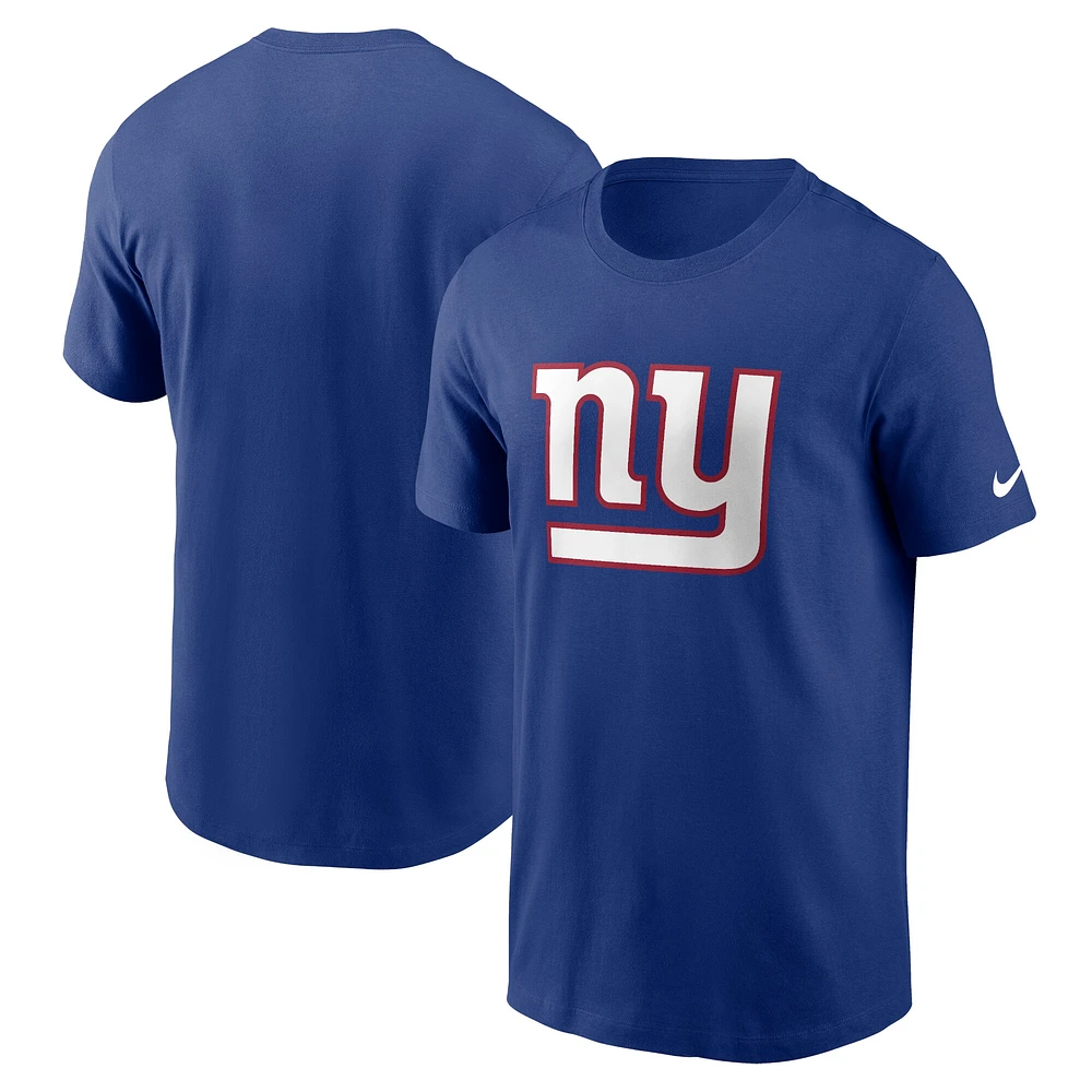 T-shirt Nike Royal New York Giants pour homme avec logo principal