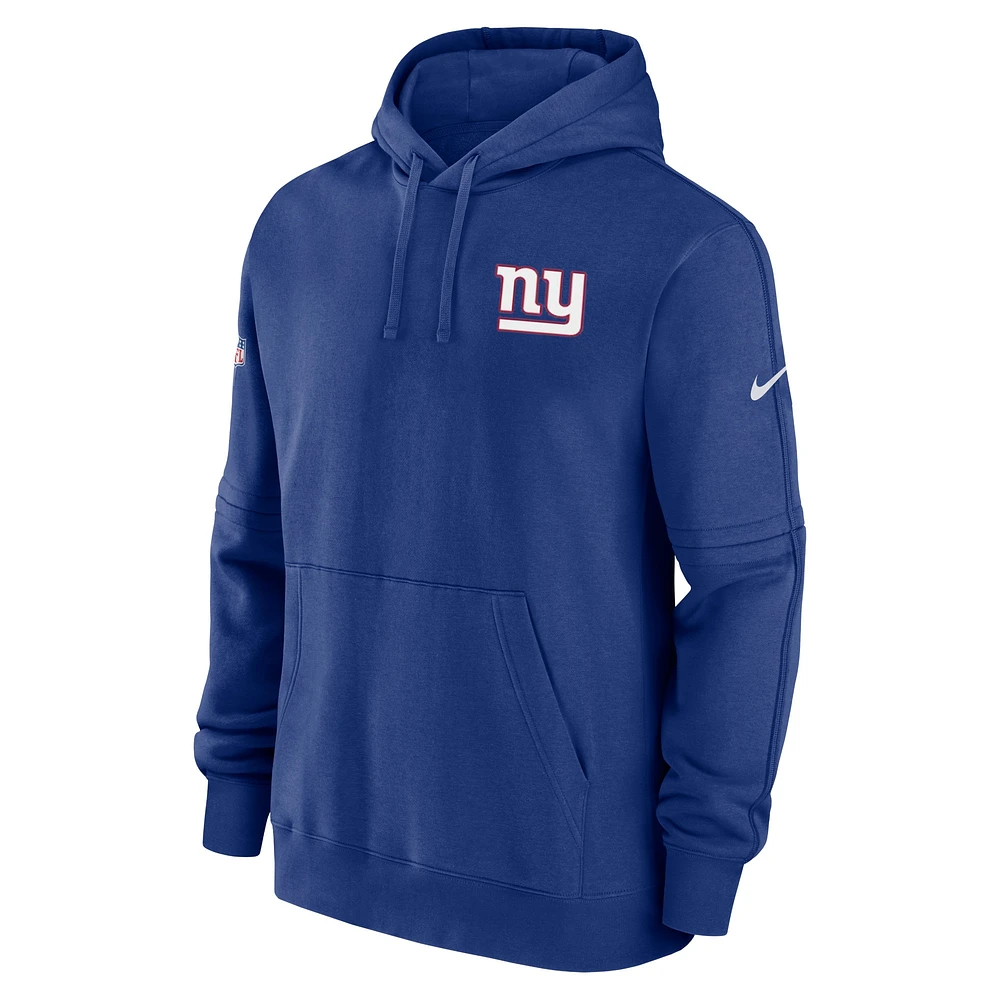 Men's Nike Royal New York Giants Sideline Club Fleece Pullover Hoodie