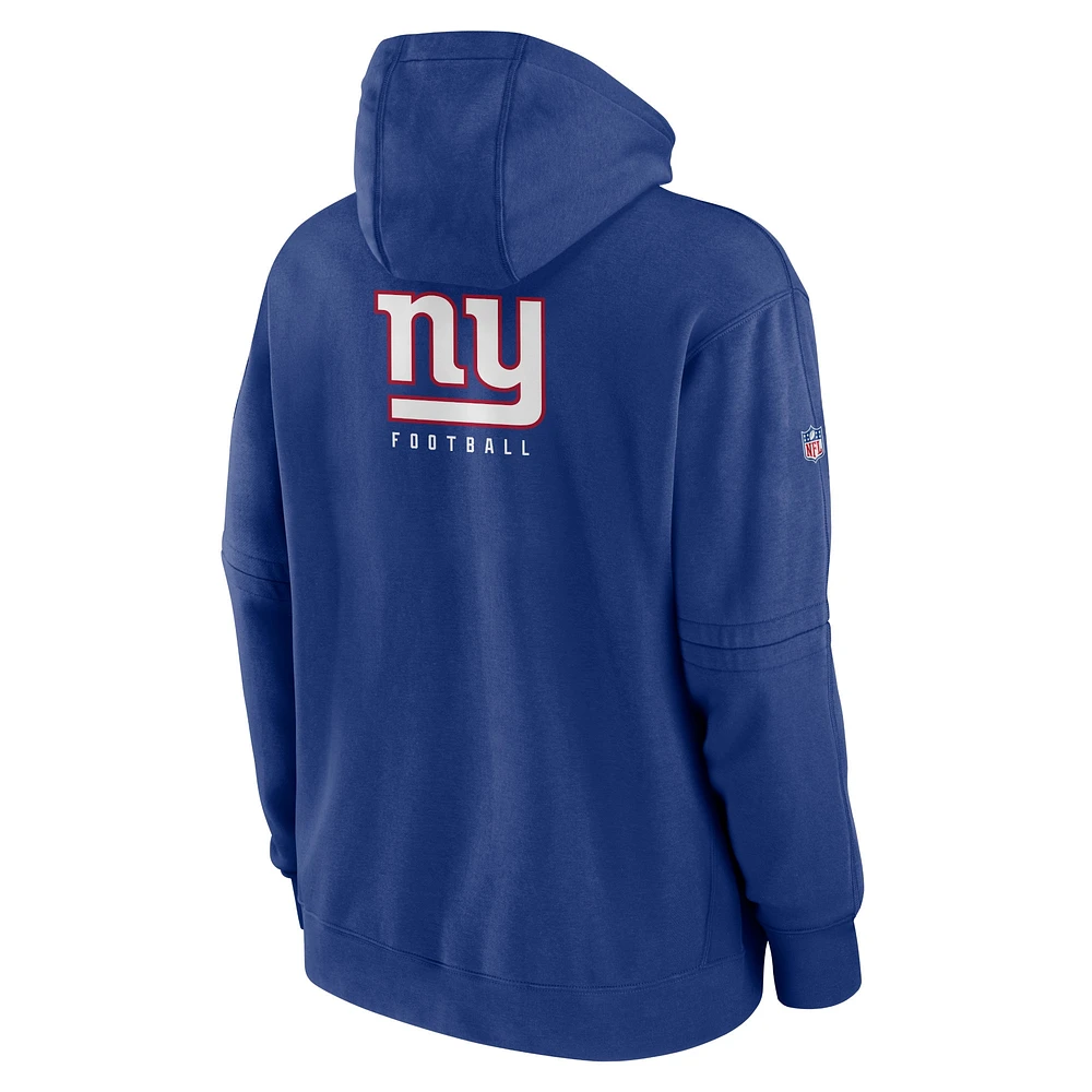 Men's Nike Royal New York Giants Sideline Club Fleece Pullover Hoodie