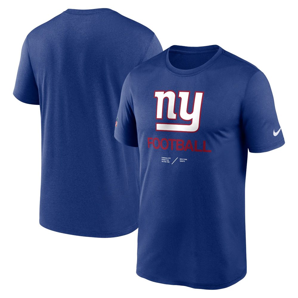 Men's Nike Royal New York Giants Sideline Infograph Performance T-Shirt