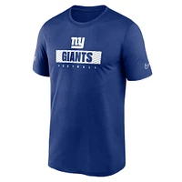 T-shirt Nike Royal New York Giants Sideline Legend Performance pour homme