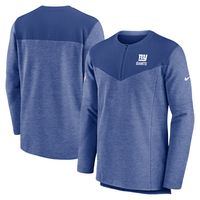 Men's Nike Royal New York Giants Sideline Lockup Performance Quarter-Zip Top