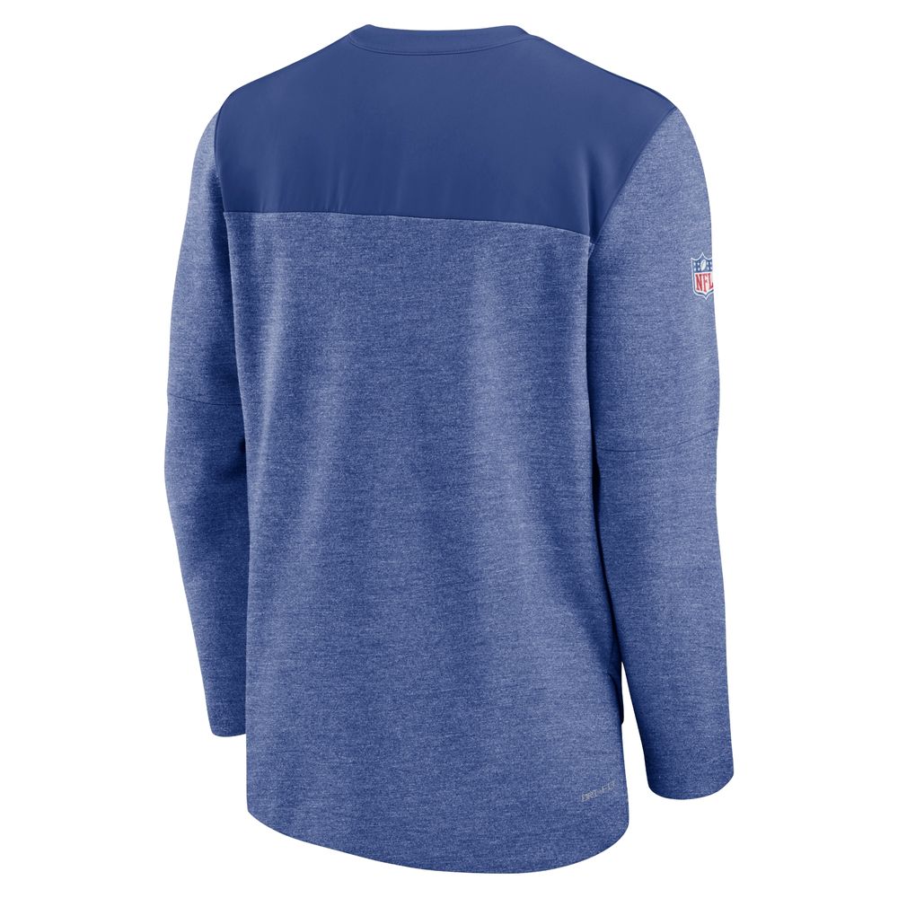 Men's Nike Royal New York Giants Sideline Lockup Performance Quarter-Zip Top