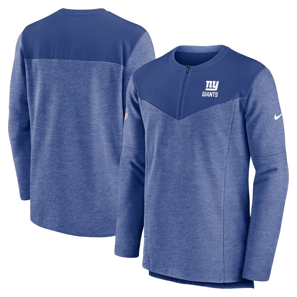 Men's Nike Royal New York Giants Sideline Lockup Performance Quarter-Zip Top