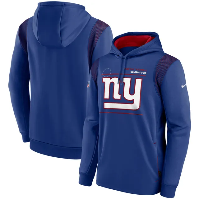 Men's Nike Royal New York Giants Sideline Athletic Arch Jersey Performance Pullover Hoodie Size: Large