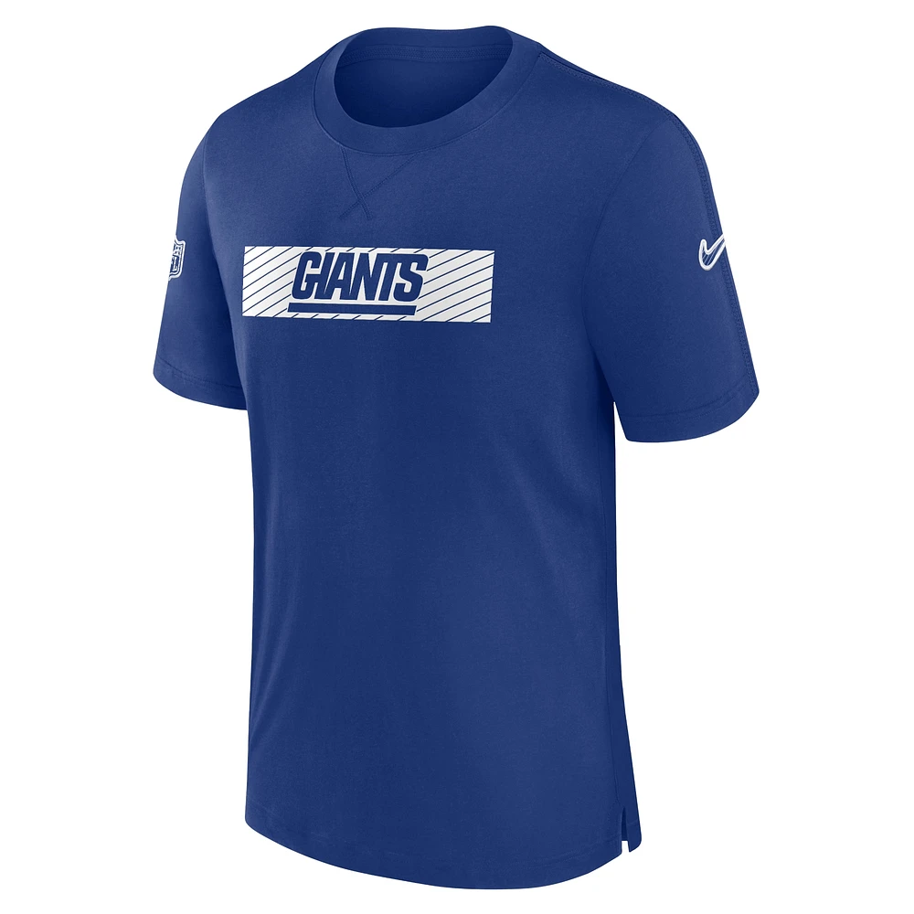 Men's Nike Royal New York Giants Sideline Player Performance T-Shirt