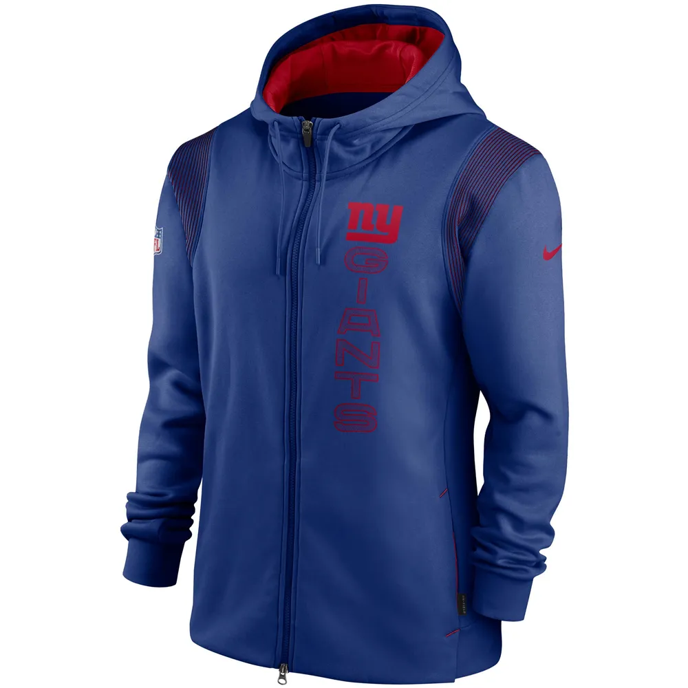 Nike Men's New York Giants Sideline Therma-FIT Pullover Hoodie - Blue - S Each