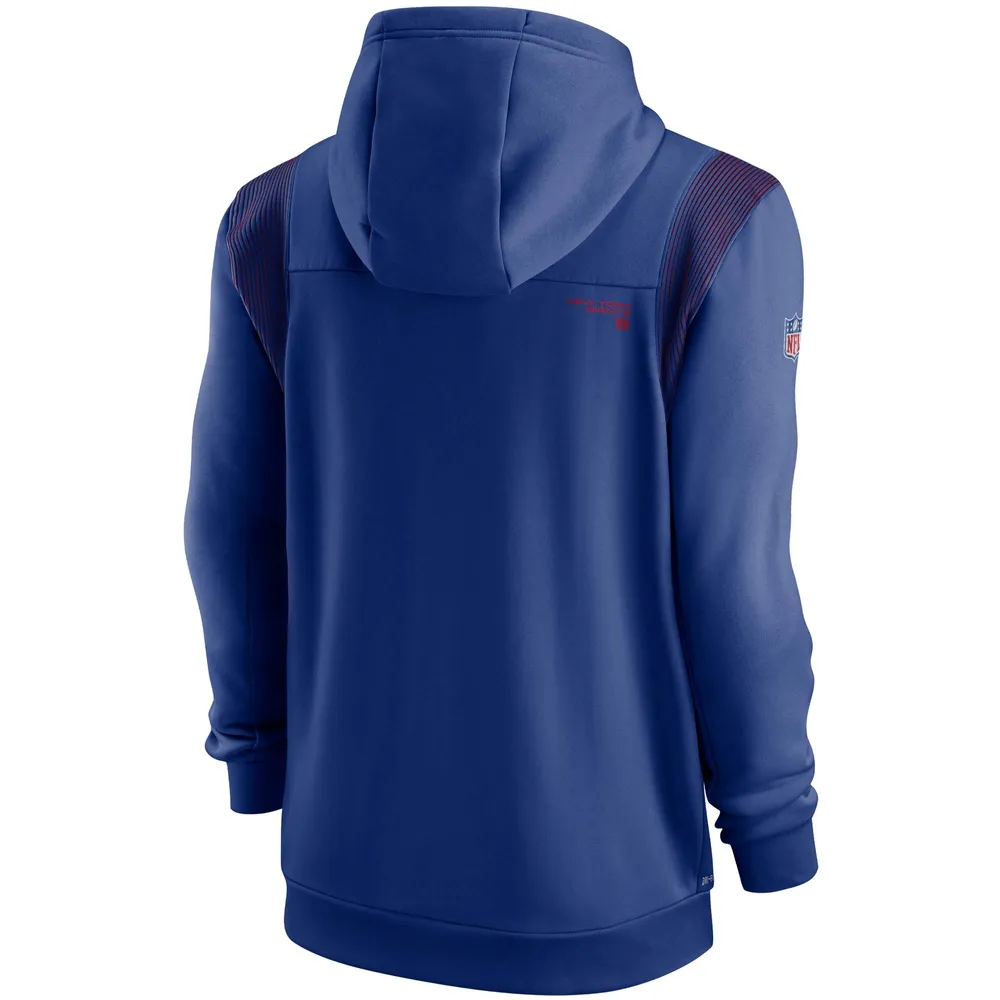 Nike Men's New York Giants Sideline Therma-FIT Pullover Hoodie - Blue - S Each