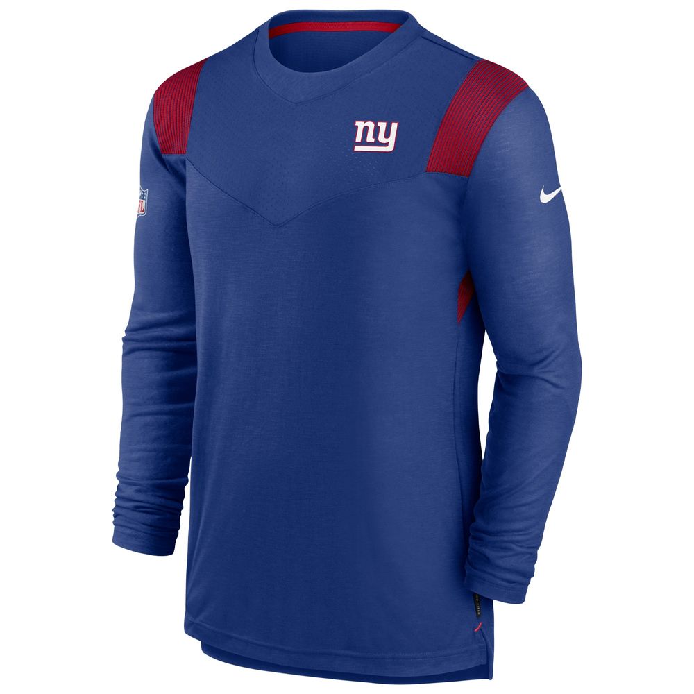 Men's Nike Royal New York Giants Sideline Tonal Logo Performance Player Long Sleeve T-Shirt