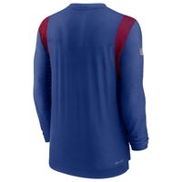 Men's Nike Royal New York Giants Sideline Tonal Logo Performance Player Long Sleeve T-Shirt