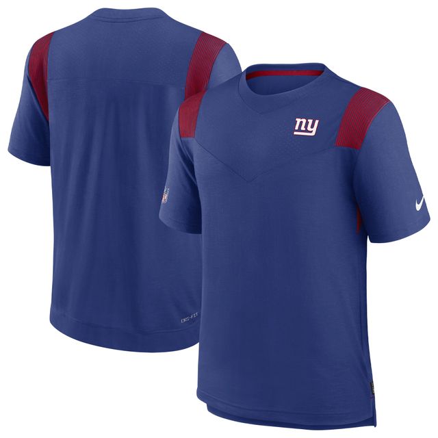 T-shirt de joueur Nike Royal New York Giants Sideline avec logo ton sur pour homme