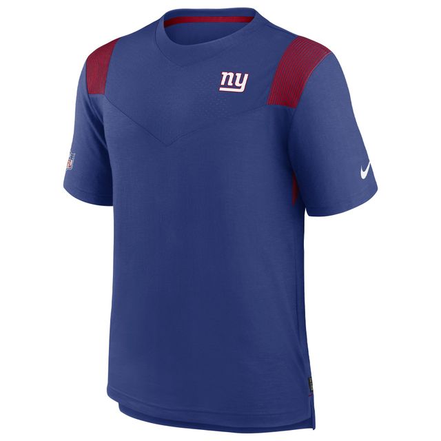 T-shirt de joueur Nike Royal New York Giants Sideline avec logo ton sur pour homme