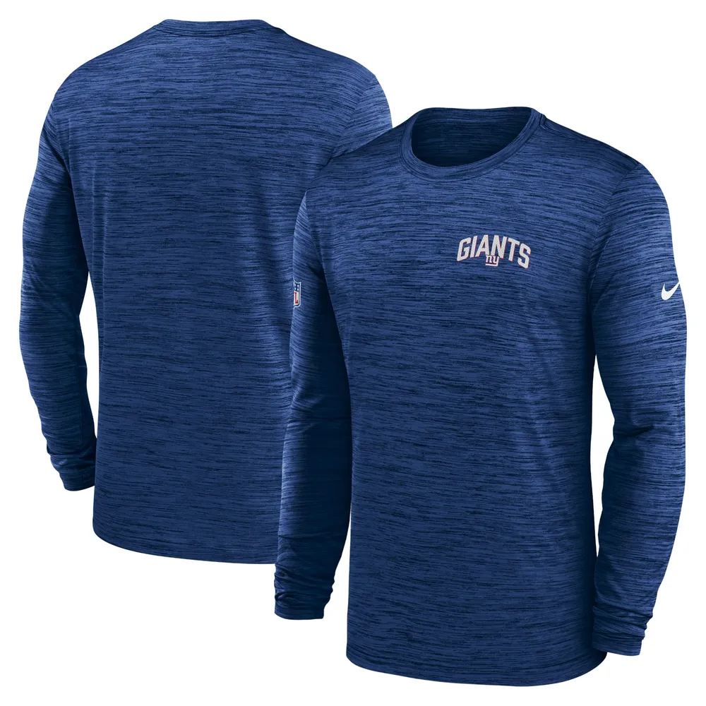 York Giants Nike Sideline Velocity Athletic Stack Performance Long Sleeve T-Shirt - Royal | Green Tree Mall