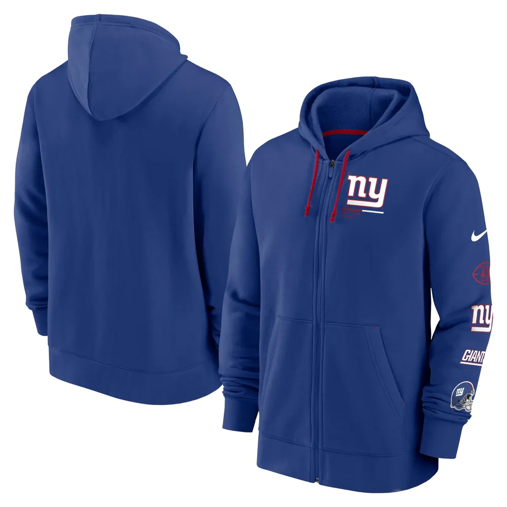 Women's Antigua Royal New York Giants Victory Pullover Hoodie