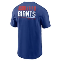 T-shirt Nike Royal New York Giants Team Incline pour Homme