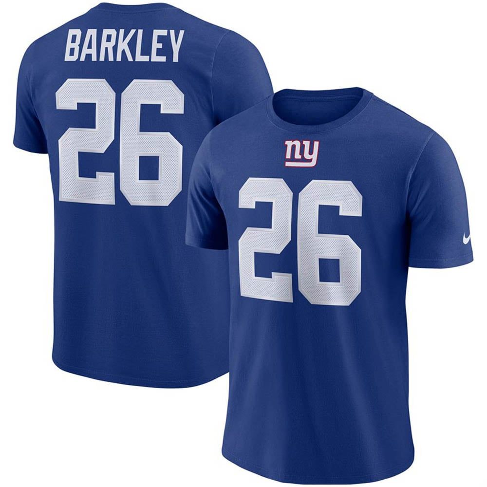 Youth Nike Saquon Barkley Royal New York Giants Player Name & Number T-Shirt