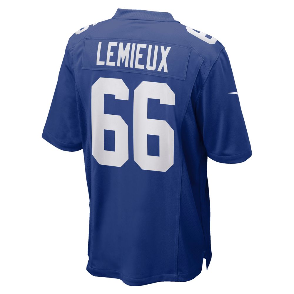 Men's Nike Shane Lemieux Royal New York Giants Game Jersey