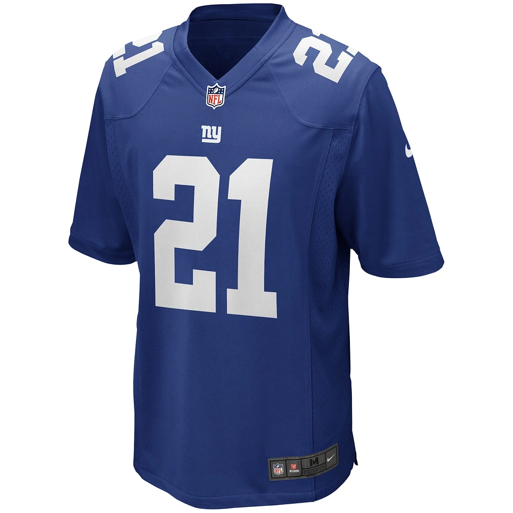 Maillot de joueur retraité Nike Tiki Barber Royal New York Giants Game pour homme