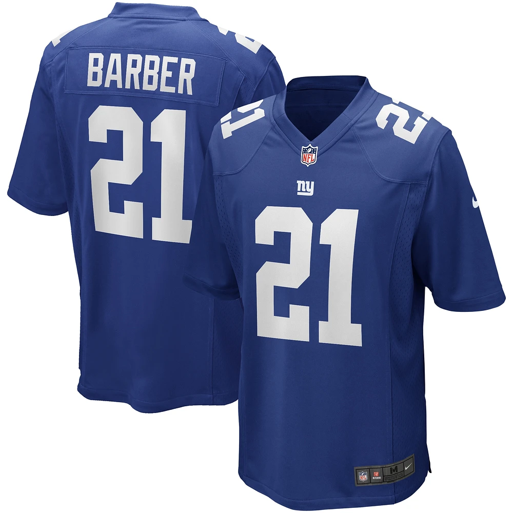 Maillot de joueur retraité Nike Tiki Barber Royal New York Giants Game pour homme