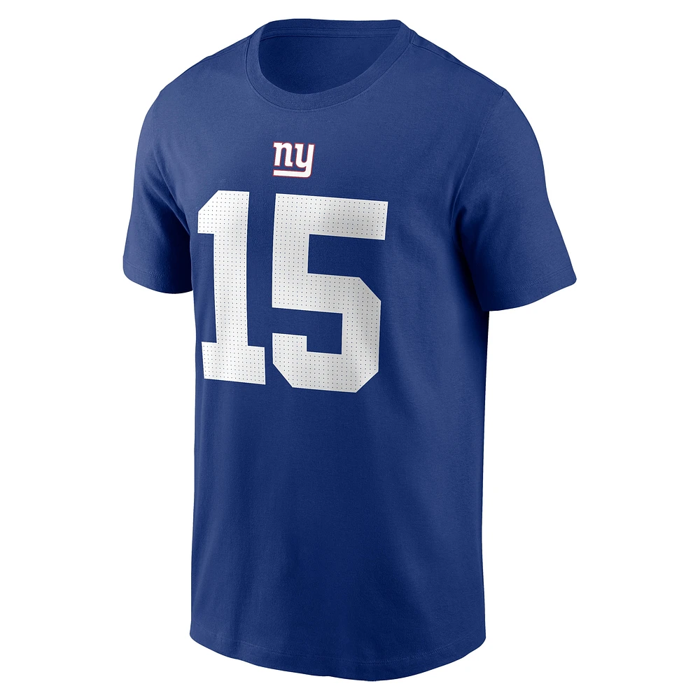 T-shirt Nike Tommy DeVito Royal New York Giants avec nom et numéro pour homme