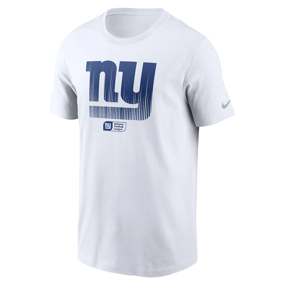 T-shirt Nike blanc délavé pour homme New York Giants Essential