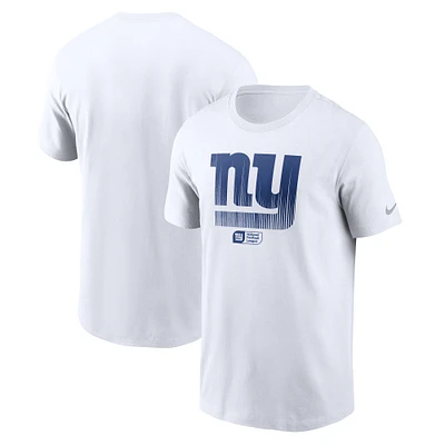 T-shirt Nike blanc délavé pour homme New York Giants Essential