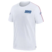 Haut de Performance Coach Nike pour hommes des Giants New York Sideline avec logo alternatif blanc