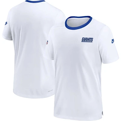 T-shirt de performance alternatif Nike pour homme, blanc, New York Giants, Sideline Coaches