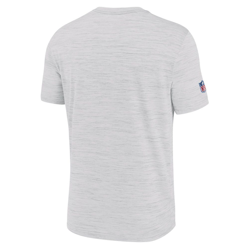 Men's Nike White New York Giants Sideline Velocity Athletic Stack Performance T-Shirt