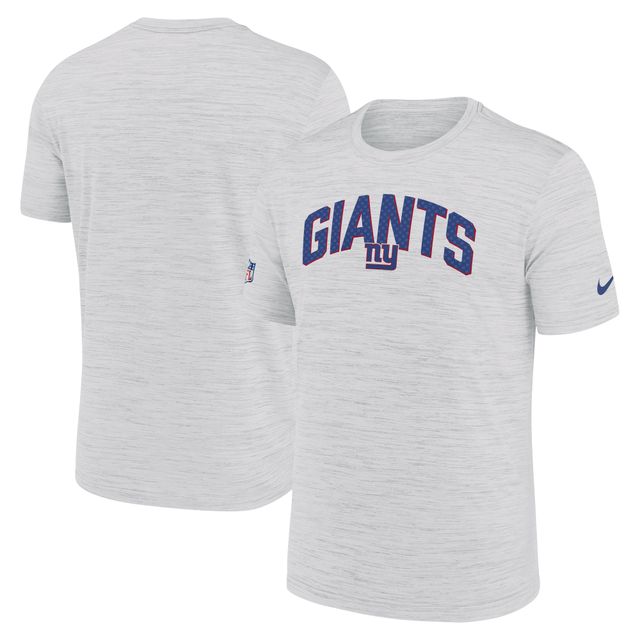 T-shirt Nike New York Giants Sideline Velocity Athletic Stack Performance pour homme - Blanc