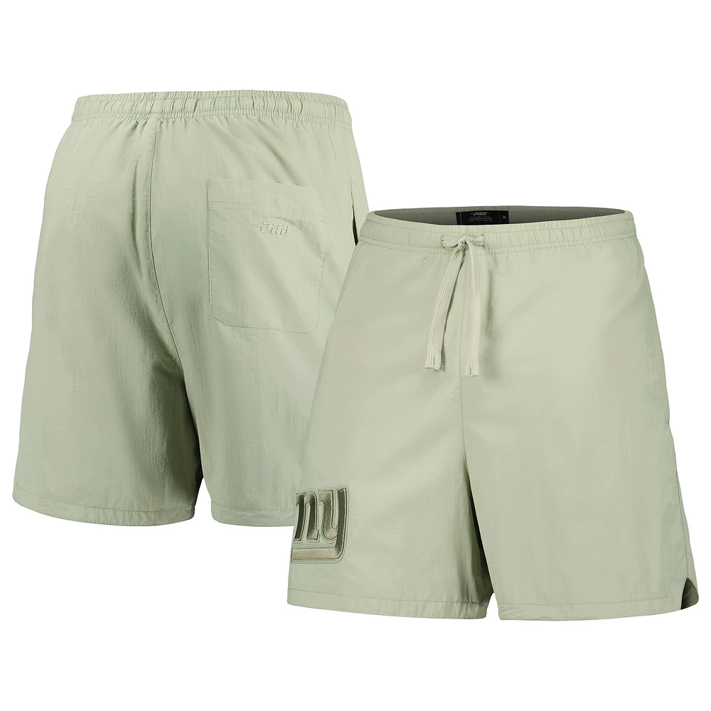 Men's Pro Standard  Light Green New York Giants Neutrals 2.0 Woven Shorts