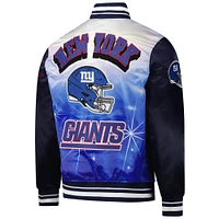 Veste à boutons-pression en satin sublimé Pro Standard bleu marine New York Giants pour homme