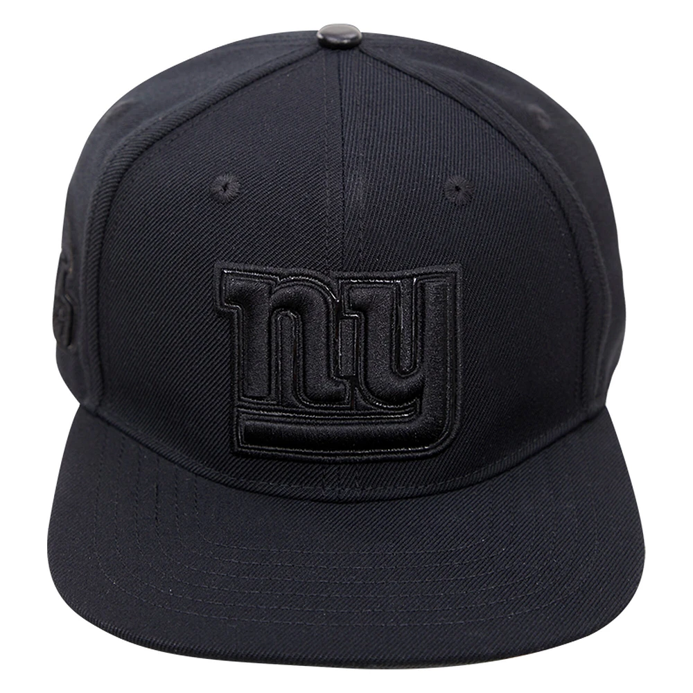 Casquette Pro Standard New York Giants Triple Black Snapback pour homme