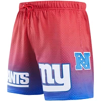 Men's Pro Standard Royal/Red New York Giants Ombre Mesh Shorts