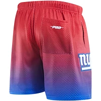 Men's Pro Standard Royal/Red New York Giants Ombre Mesh Shorts