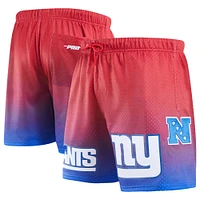 Short en maille ombrée Pro Standard Royal/Rouge New York Giants pour hommes