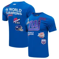 Men's Majestic Threads Royal/Gray New York Giants Field Goal Slub T-Shirt