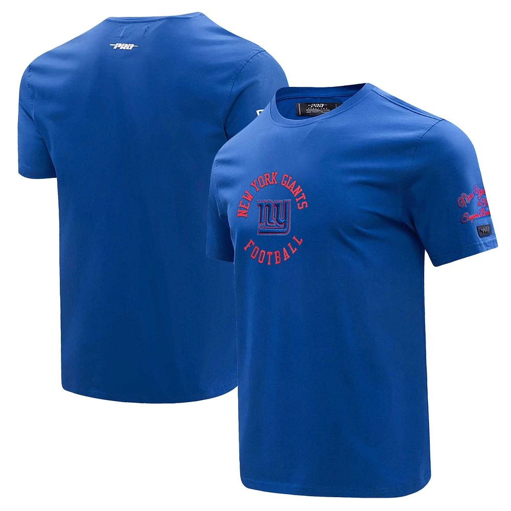 Men's Pro Standard Royal New York Giants Hybrid T-Shirt