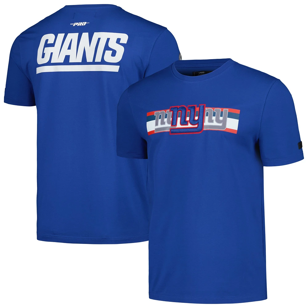 Men's Pro Standard Royal New York Giants Retro Striper T-Shirt