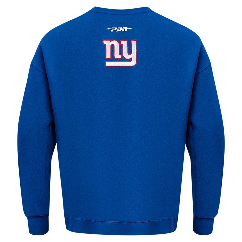 Sweat-shirt à enfiler épaules tombantes Pro Standard Royal New York Giants pour homme