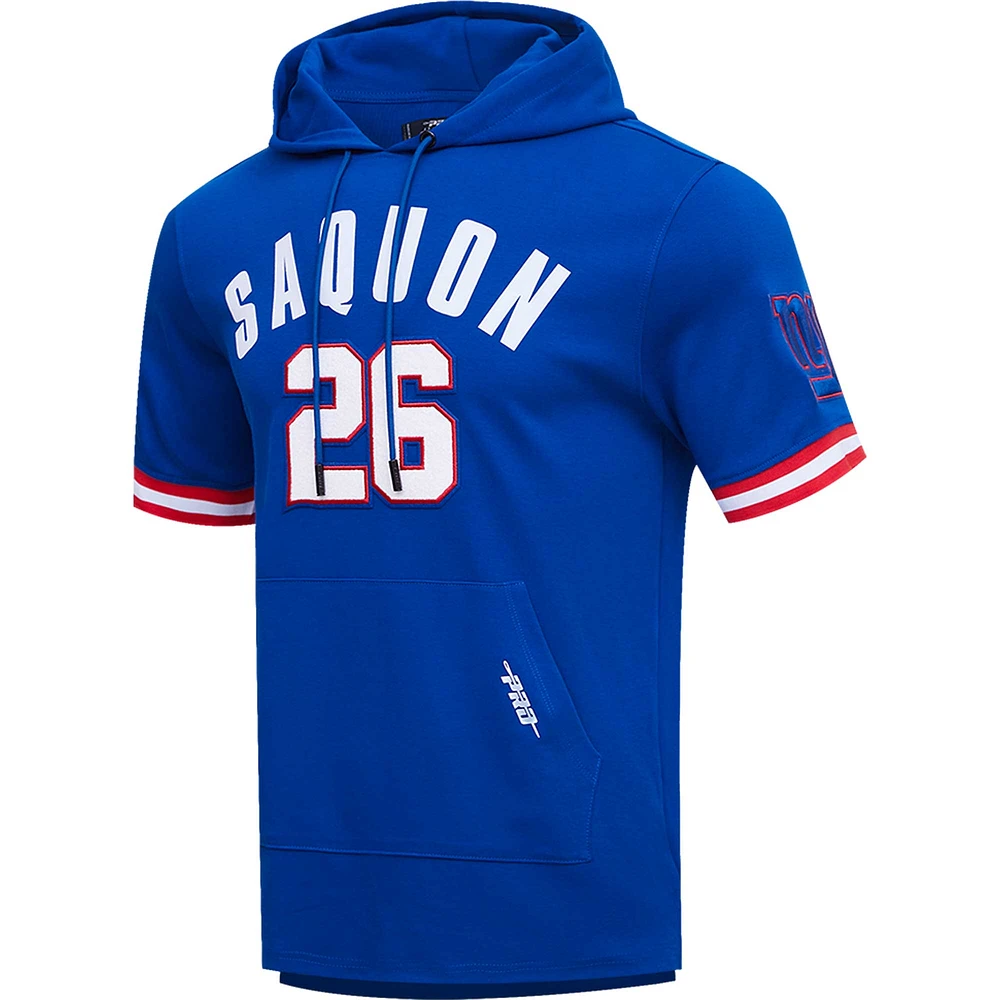 T-shirt à capuche avec nom et numéro de joueur Pro Standard Saquon Barkley Royal New York Giants pour hommes