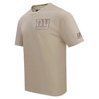 Men's Pro Standard Tan New York Giants Drop Shoulder T-Shirt