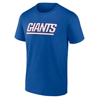 T-shirt à deux côtés pour homme Profile Royal New York Giants Big & Tall