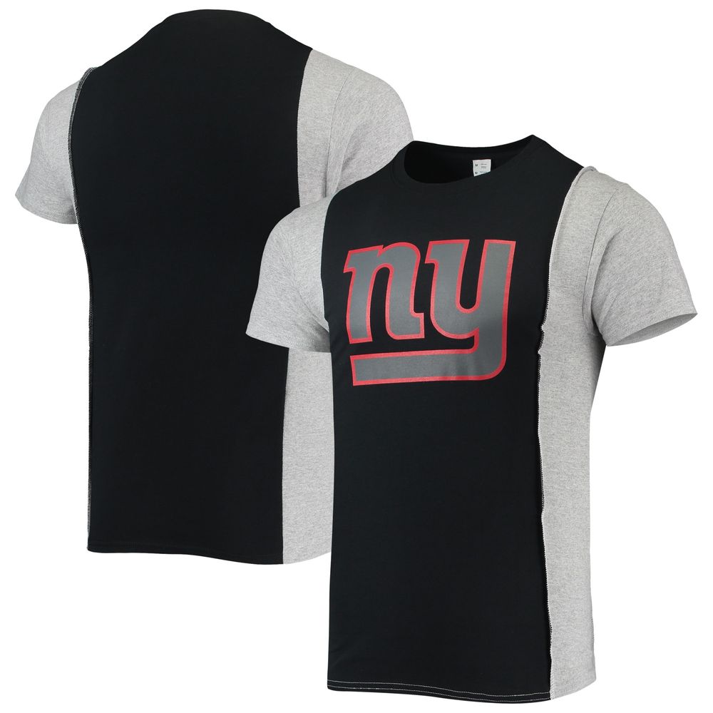Refried Apparel Men's Refried Apparel Black/Heathered Gray New York Giants  Sustainable Split T-Shirt