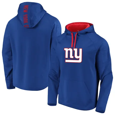 New York Giants Nike Sideline Logo Performance Pullover Hoodie - Royal