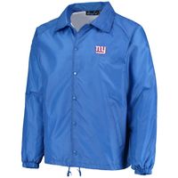 Men's Royal New York Giants Coaches Classic Raglan Full-Snap Windbreaker Jacket