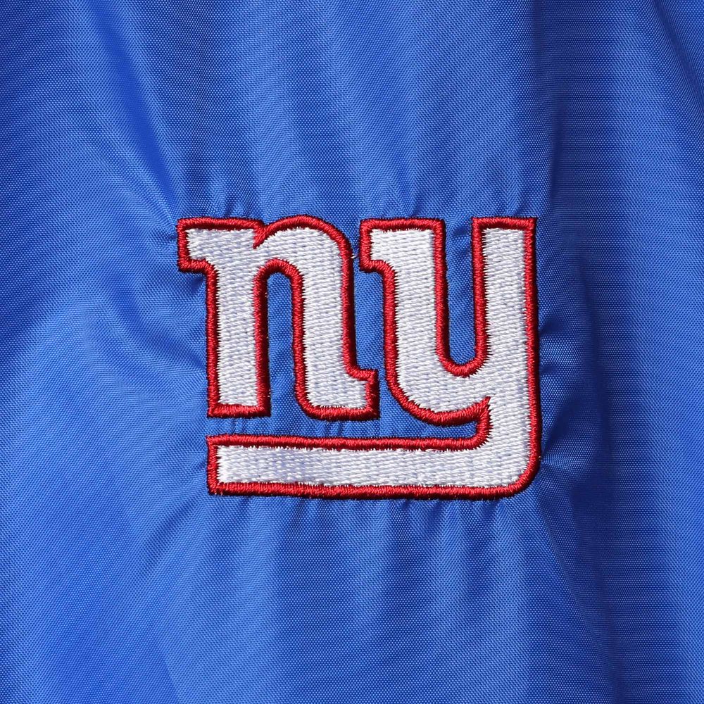 Men's Royal New York Giants Coaches Classic Raglan Full-Snap Windbreaker Jacket