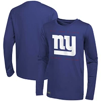 T-shirt à manches longues pour hommes des Royal New York Giants Side Drill