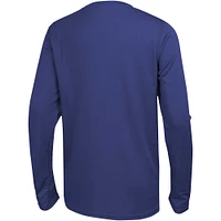 Men's Royal New York Giants Side Drill Long Sleeve T-Shirt